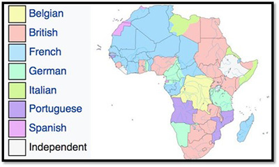 Africa, as divided among the European imperialists at the Berlin Conference.